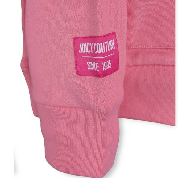 Juicy Couture Pink Popsicle High Neck French Terry Pink Hoodie Women Sz XS - Picture 7 of 8